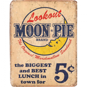 Tin Sign 1801 Moon Pie Best Lunch Rich Vibrant Colors and Heavy Embossing Tin Sign
