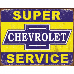 Tin Sign 1355 Tin Sign Super Chevy Service