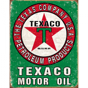 Tin Signs 1927 16 x 12 1/2 Inch Rich Vibrant Texaco Motor Oil