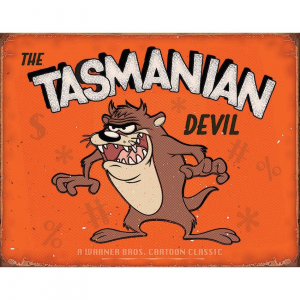 Tin Signs 2180 16 x 12 1/2 Inch Rich vibrant Tasmanian Devil
