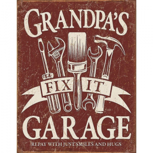 Tin Signs 2264 12 1/2" x 16 Inch Grandpas Garage Sign