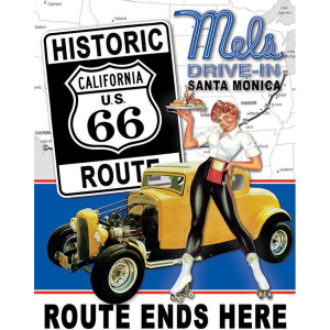 Tin Signs 2289 12 1/2" x 16 Inch Mels Diner Route 66 Sign