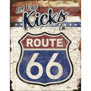 Tin Signs 2411 Your Kicks Route 66 Sign