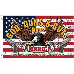 Flags 46494 God Guns & Guts Flag