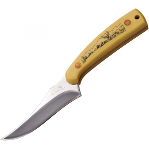 Elk Ridge 299IV Upswept Skinner Elk Satin Fixed Blade Knife POM Handles