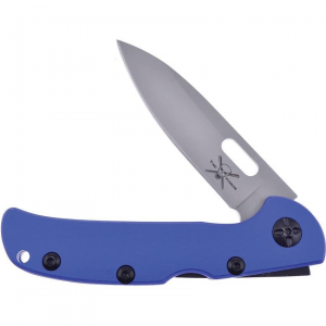 Frost TX180BL Lockback Knife Blue Aluminum Handles