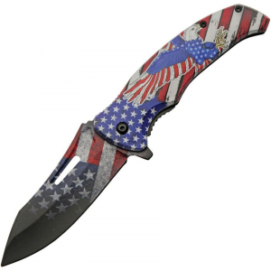 China Made 300575EG USA Eagle Assist Open Linerlock Knife