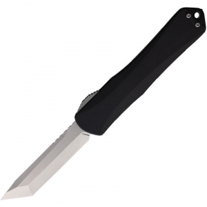 Heretic 0312A Auto Manticore X OTF Stonewash Knife Black Handles