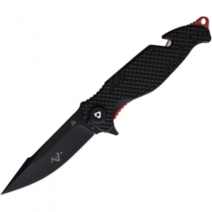 V NIVES 03094 Trail Blazer Linerlock Knife Red Handles