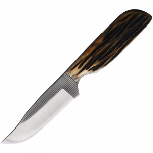 Anza JWKR2AJB AZJWKR2AJB Fixed Blade Knife Amber Jigged Bone Handles