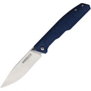 Boker Magnum 01SC714 Deep Blue Linerlock Knife Blue Handles