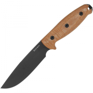 Cold Steel FX50FLD Republic Bushcraft Black Fixed Blade Knife Natural Canvas Handles