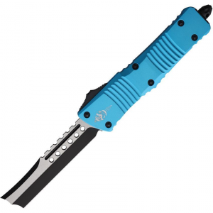 Microtech 219R1TQS Auto Combat Hellhound Razor Knife Turquoise Handles