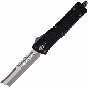 Microtech 219R10APS Auto Apocalyptic Combat Hellhound Knife Black Handles