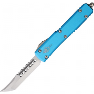 Microtech 11910TQS Auto Ultratech Warhound Tanto OTF Knife Turquoise Handles