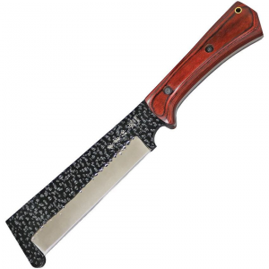 Kanetsune 165 Reazen Tou Fixed Blade Knife Brownwood Handles