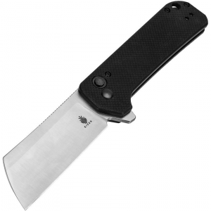 Kizer L4003A1 Ruler Button Lock Knife Black G10 Handles