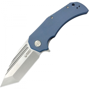 Kubey 318E Bravo 1 Knife Blue Handles