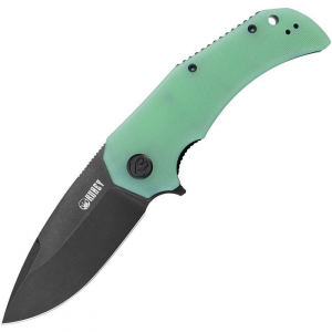 Kubey 319C Bravo 1 Knife Jade Black Handles