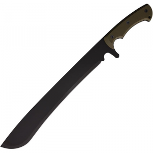 Medford 0597EQ10LE Machete Black Nitride Folding Knife Od Green Handles