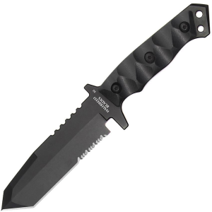 Halfbreed MIK02G2BLK Medium Infantry Gen 2 Black Fixed Blade Knife Black Handles