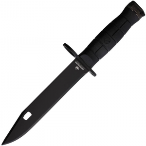 Waffentechnik B2K02 B2K Combat Black Fixed Blade Knife Black Handles