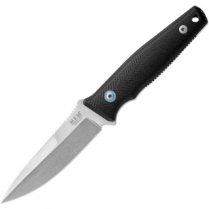 MKM-Maniago TPFDGBK TPF Defense Stonewash Fixed Blade Knife Black Handles