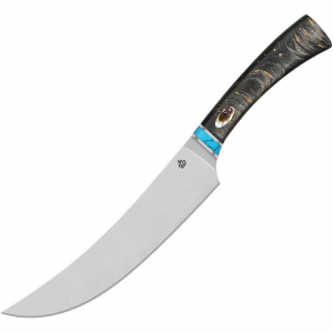 QSP KK006A Noble Series Butcher Satin Fixed Blade Knife Stabilizedwood Handles