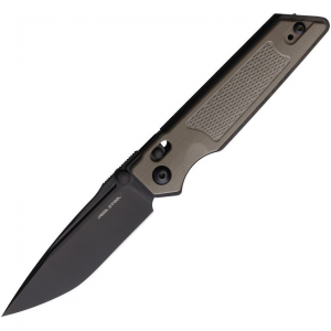 Real Steel 7712C RS7712C Sacra TAC Black Folding Knife Coyote Brown Handles