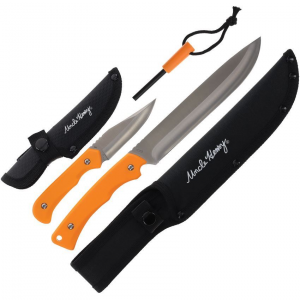 Schrade P1200435 UH Fixed/Fire Starter Combo Satin Fixed Blade Knife Orange Handles