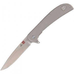 Al Mar K4116 Ultralight Titanium Framelock Knife Gray Handles