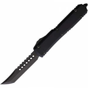Microtech 1191DLCTSH Auto Ultratech Hellhound Black OTF Knife Black Handles