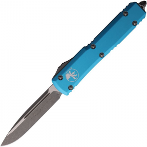 Microtech 12110APTQ Auto Ultratech Apocalyptic Single Edge OTF Knife Turquoise Handles