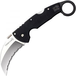 Lynn Thompson T00072 Tiger ClawSerrated Tri-Ad Lock Black Handles