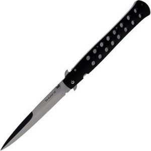 Lynn Thompson T00073 Ti-Lite Linerlock Knife Black Handles