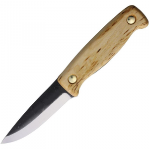 Wood Jewel 23PUK Pukari Carbon Steel Fixed Blade Knife Wood Handles