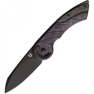 Fox 550CFPA Radius Lock Black Knife Purple Handles