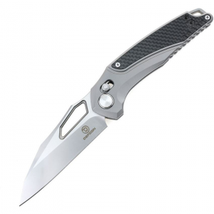 Defcon 9132 Recon Axis Lock Satin Folding Knife Gray Handles