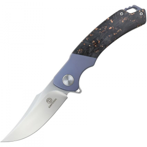 Defcon 94001 Condor Framelock Knife Blue/Copper Foil Carbon Fiber Handles