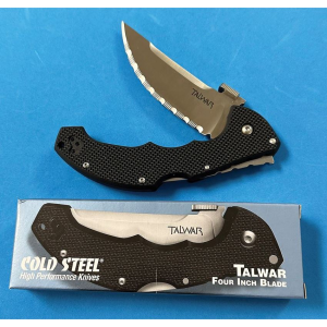 Lynn Thompson 00018 Talwar Folding Knife Black Handles