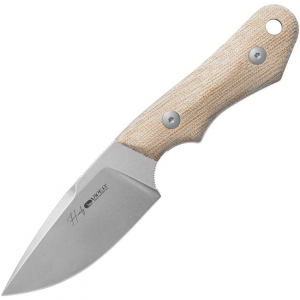 Viper 4040CN Handy Stonewash Fixed Blade Knife Natural Micarta Handles