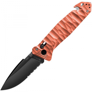 TB Outdoor 130 C.A.C. S200 Axis Lock Black Folding Knife Coral Handles