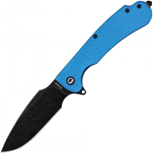 Daggerr FDFBLBW Fielder Linerlock Knife with Blue Handles
