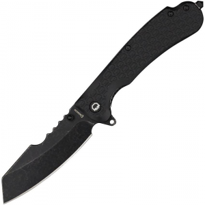 Daggerr RNFBKBW Rhino Linerlock Knife with Black Handles