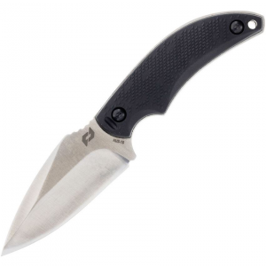 Schrade 1182521 Adder Satin Fixed Blade Knife Black Handles