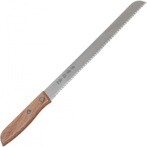 Kanetsune 364 Bread Knife Brown Wood Handles