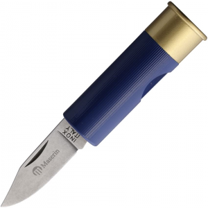 Maserin 70B Shotgun Shell Knife Blue Handles