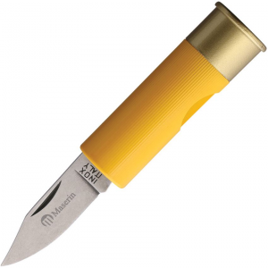 Maserin 70G Shotgun Shell Knife Yellow Handles