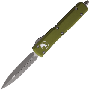 Microtech 12210APOD Auto Ultratech Apocalyptic Double Edge OTF Knife OD Green Handles