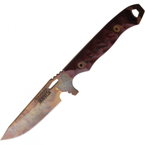 Dawson 83366 Outcast Arizona Copper Fixed Blade Knife Black/Red Handles